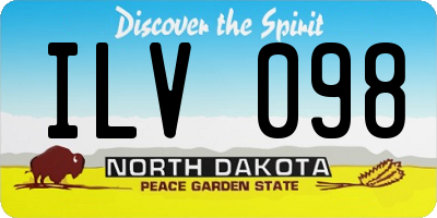 ND license plate ILV098