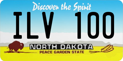 ND license plate ILV100