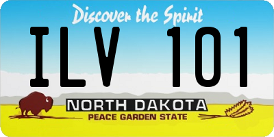 ND license plate ILV101