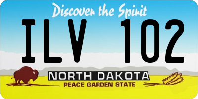 ND license plate ILV102