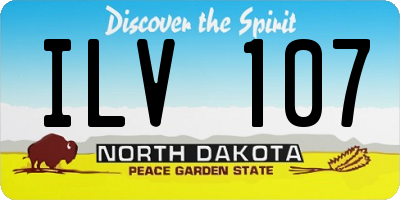 ND license plate ILV107