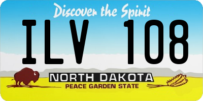 ND license plate ILV108