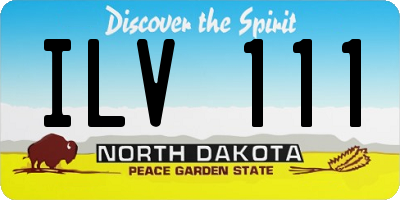 ND license plate ILV111