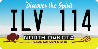ND license plate ILV114
