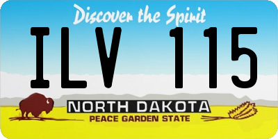 ND license plate ILV115