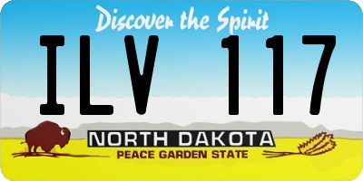ND license plate ILV117