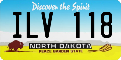 ND license plate ILV118