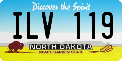 ND license plate ILV119