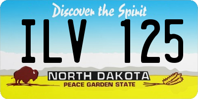 ND license plate ILV125