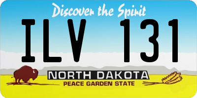 ND license plate ILV131