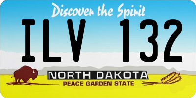 ND license plate ILV132