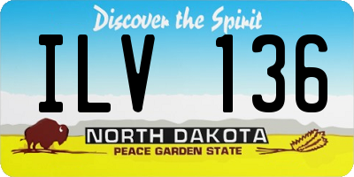 ND license plate ILV136