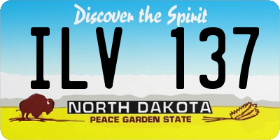 ND license plate ILV137