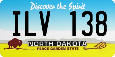 ND license plate ILV138