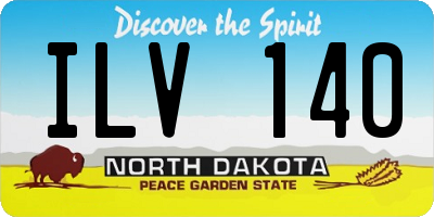 ND license plate ILV140