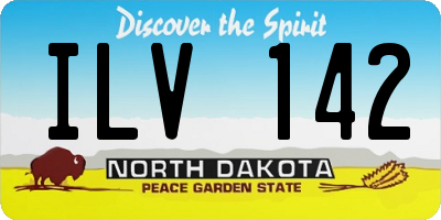 ND license plate ILV142