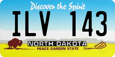 ND license plate ILV143