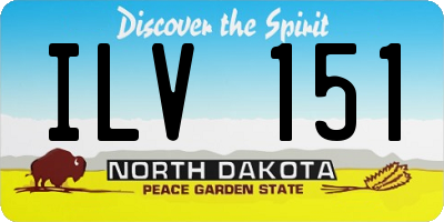 ND license plate ILV151