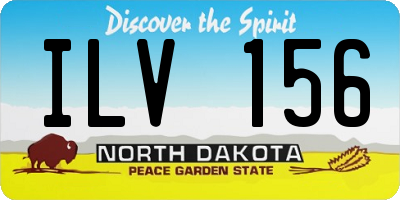 ND license plate ILV156