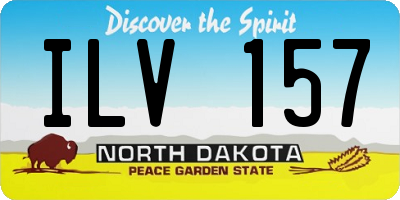 ND license plate ILV157