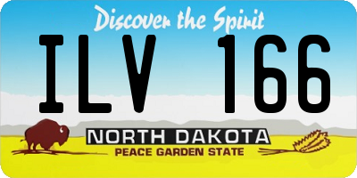 ND license plate ILV166