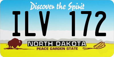 ND license plate ILV172