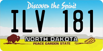 ND license plate ILV181