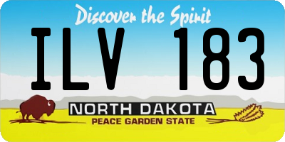 ND license plate ILV183