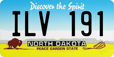 ND license plate ILV191