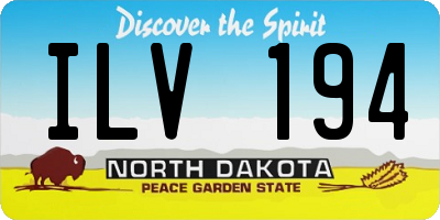 ND license plate ILV194