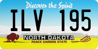 ND license plate ILV195