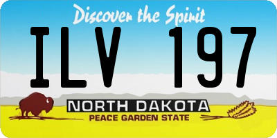 ND license plate ILV197