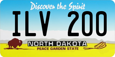 ND license plate ILV200