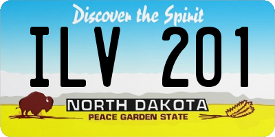 ND license plate ILV201