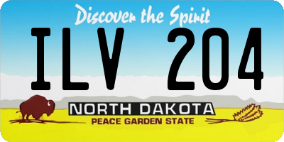 ND license plate ILV204
