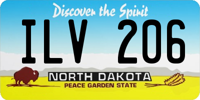 ND license plate ILV206