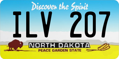 ND license plate ILV207