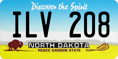ND license plate ILV208