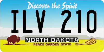 ND license plate ILV210