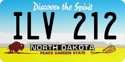 ND license plate ILV212