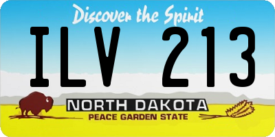 ND license plate ILV213