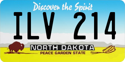 ND license plate ILV214