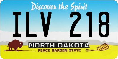 ND license plate ILV218