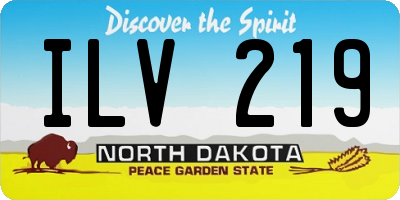 ND license plate ILV219