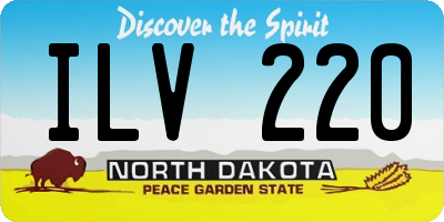 ND license plate ILV220