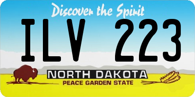 ND license plate ILV223