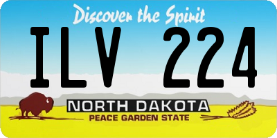ND license plate ILV224