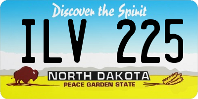 ND license plate ILV225