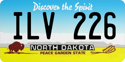 ND license plate ILV226