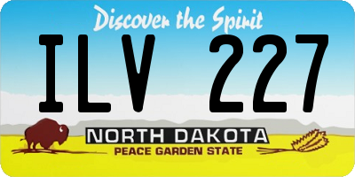 ND license plate ILV227